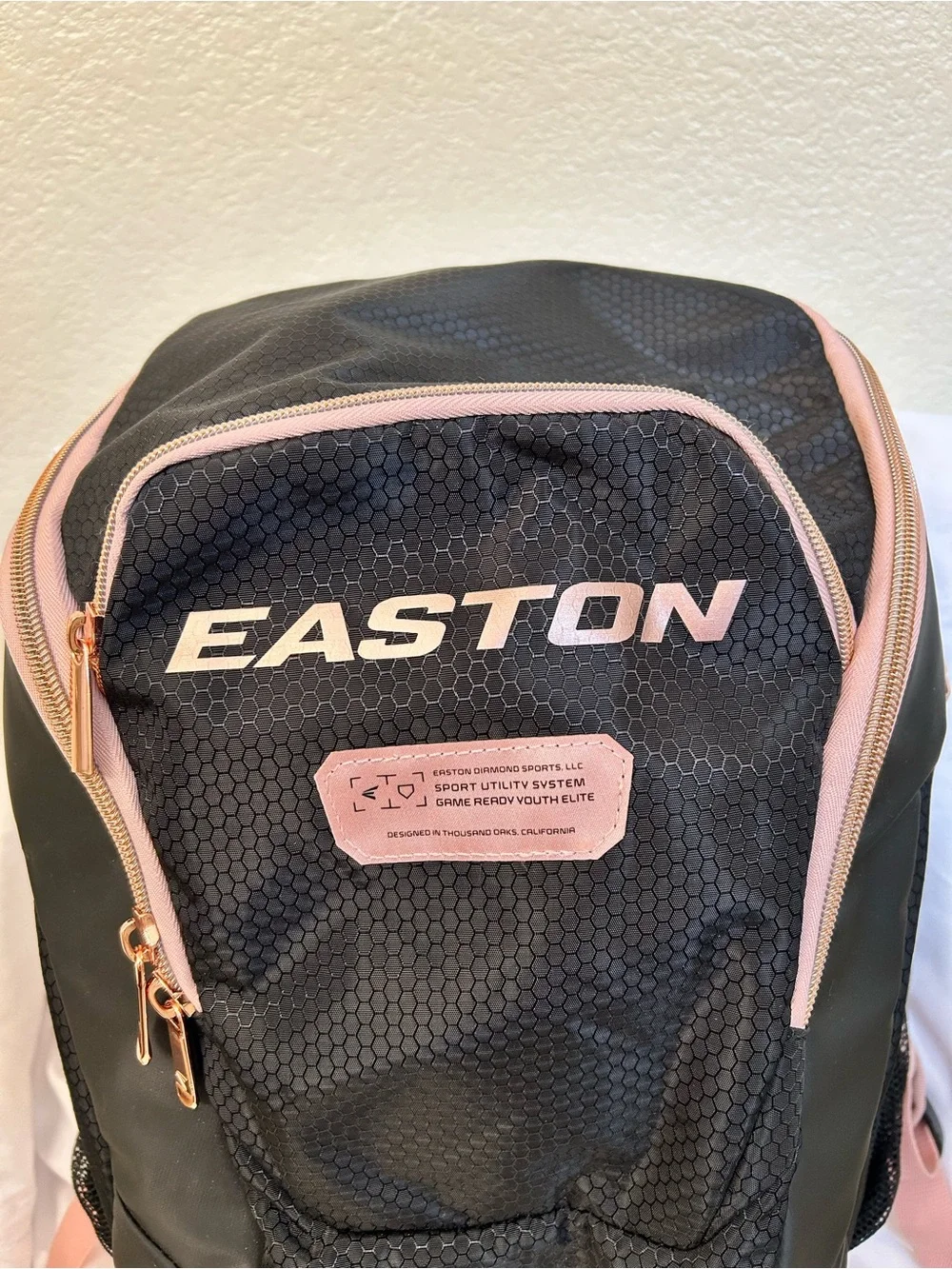 Easton Youth Elite Black and Pink Elite Sports Backpack